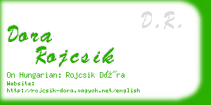 dora rojcsik business card